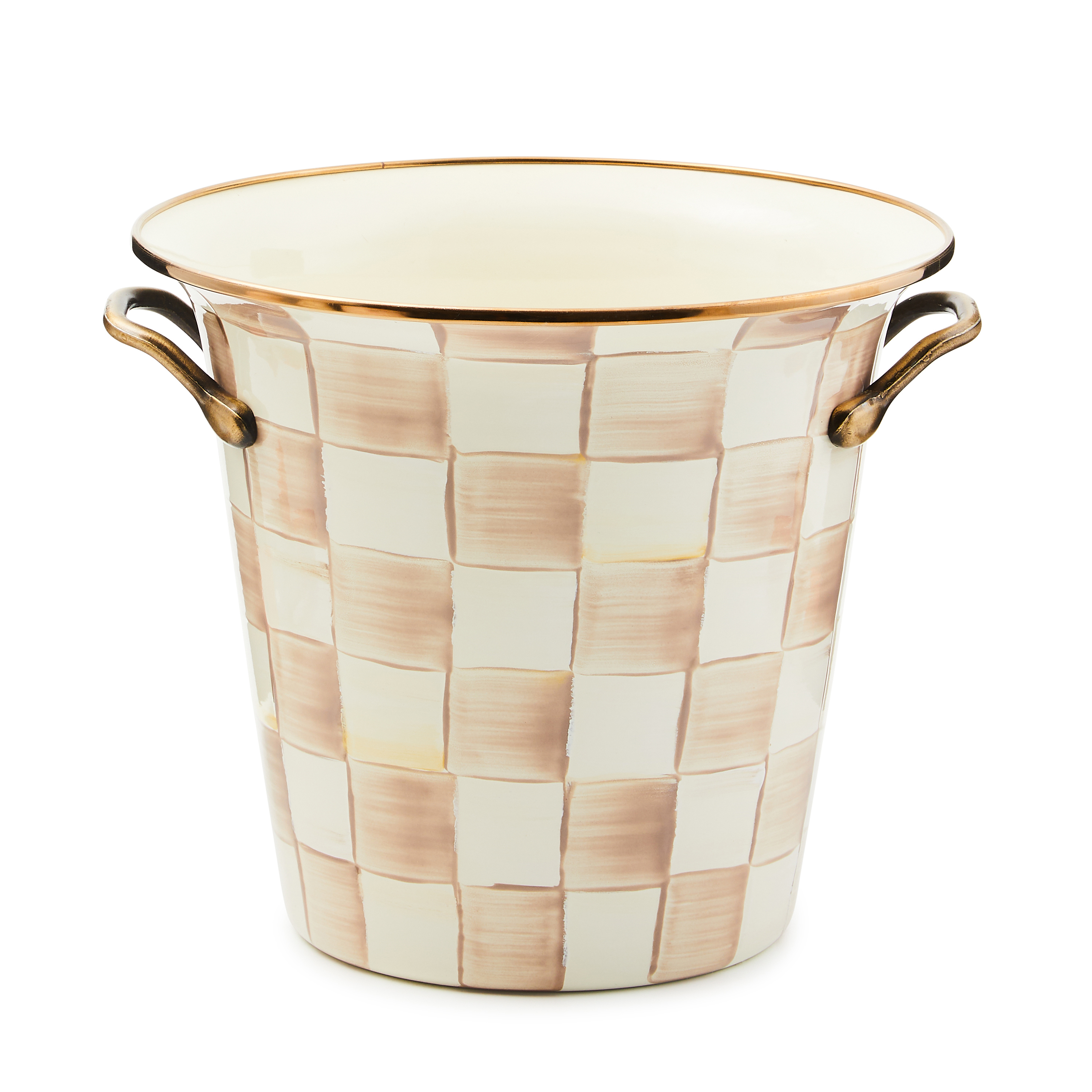 Mocha Check Wine Cooler