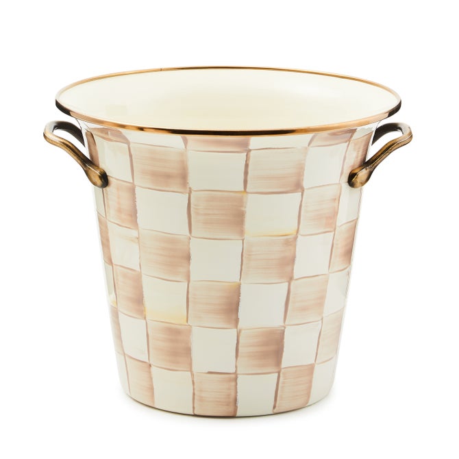 Mocha Check Wine Cooler image number 0
