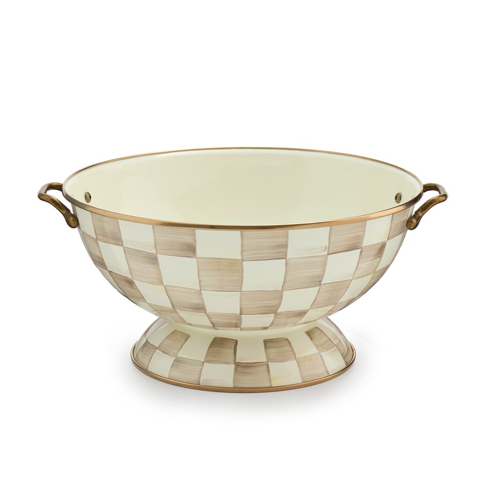 Everything Enamel Bowl - Mocha Check mackenzie-childs Panama imagen 1