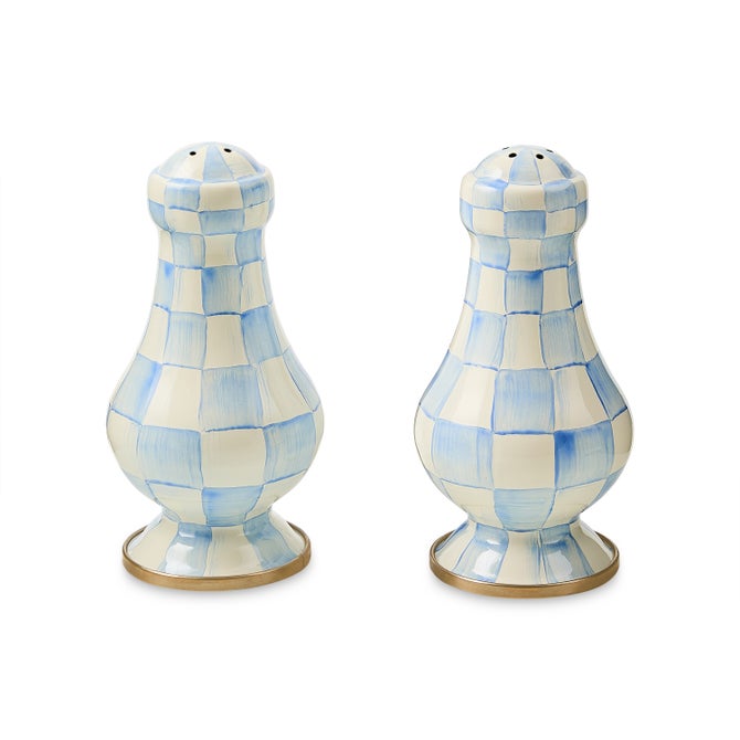 Sky Check Large Salt & Pepper Shakers image number 0