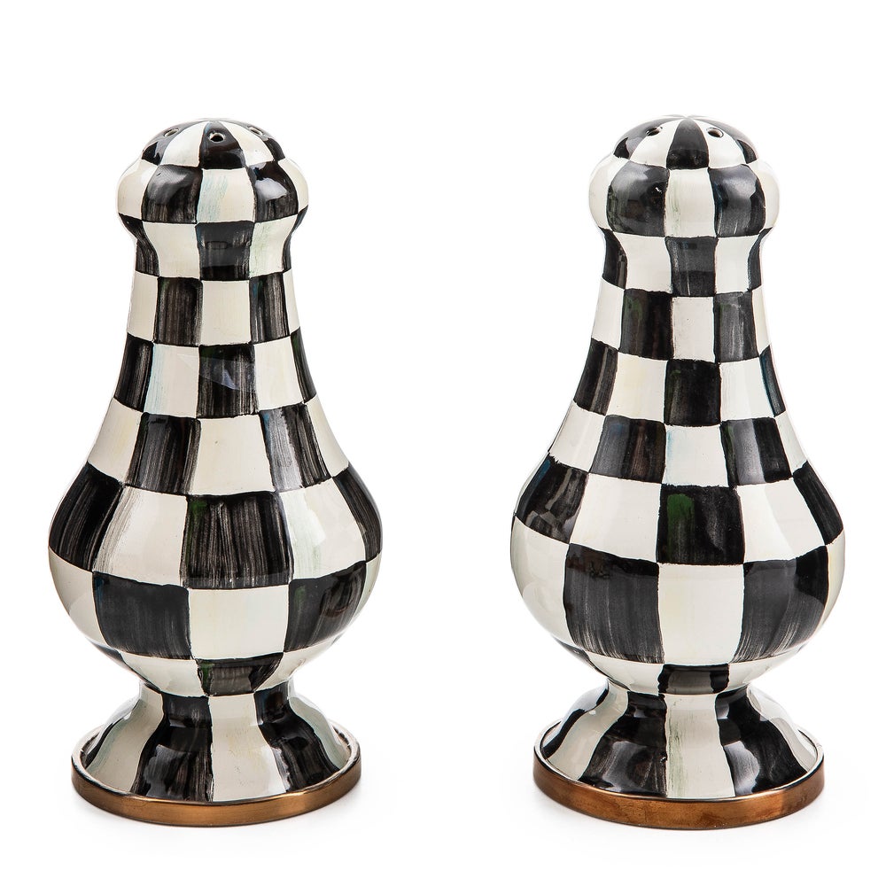 Courtly Check Large Salt & Pepper Shakers mackenzie-childs Panama imagen 1