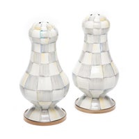 Sterling Check Large Salt & Pepper Shakers