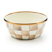 Mocha Check Pinch Bowl