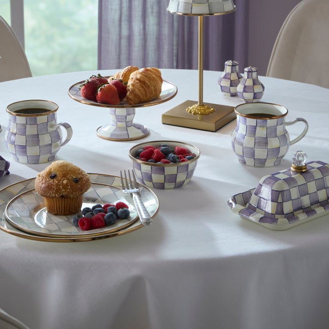 Violet Check Pinch Bowl image number 1