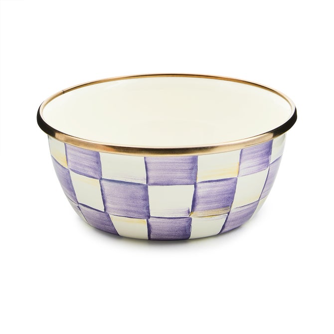 Violet Check Pinch Bowl image number 0