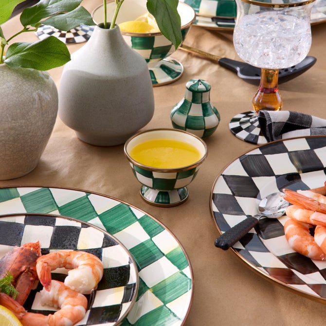 Emerald Check Ice Cream Dish image number 1