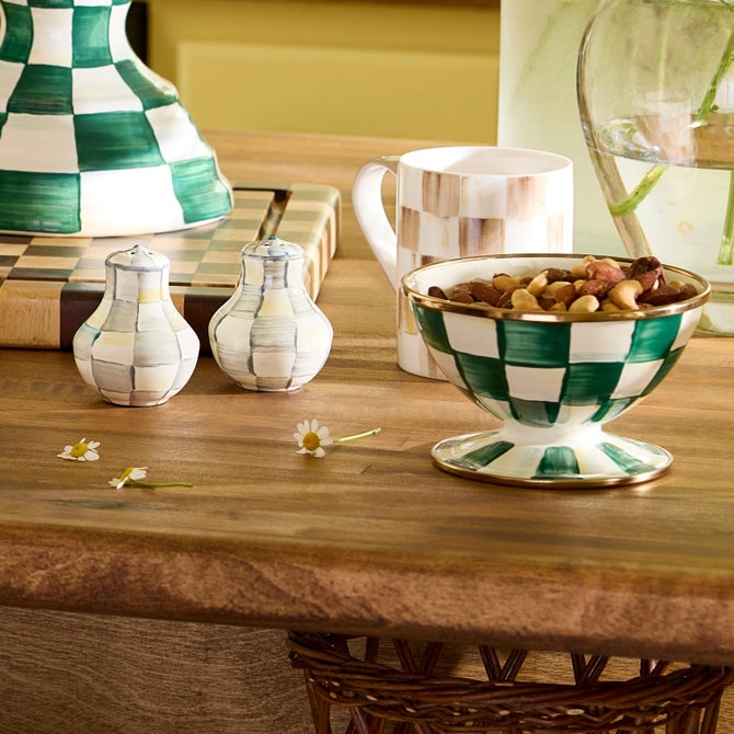 Emerald Check Ice Cream Dish image number 2