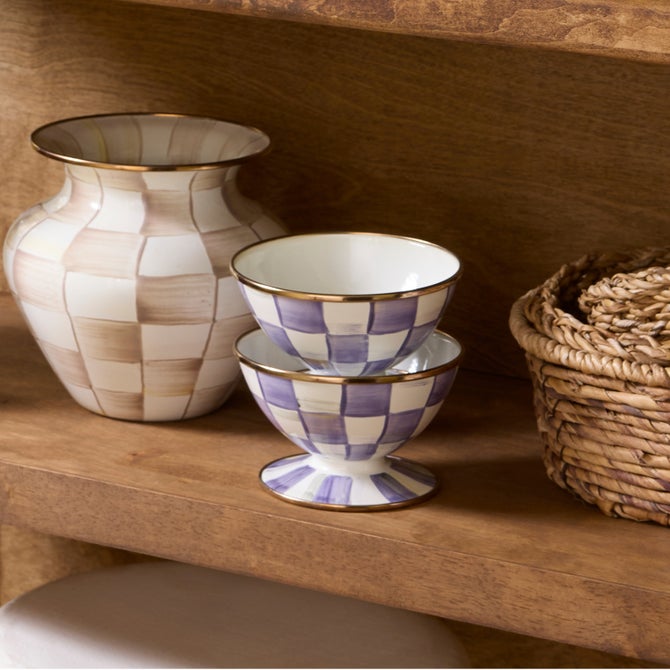 Violet Check Ice Cream Dish image number 1