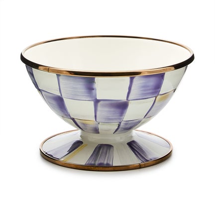 Violet Check Ice Cream Dish