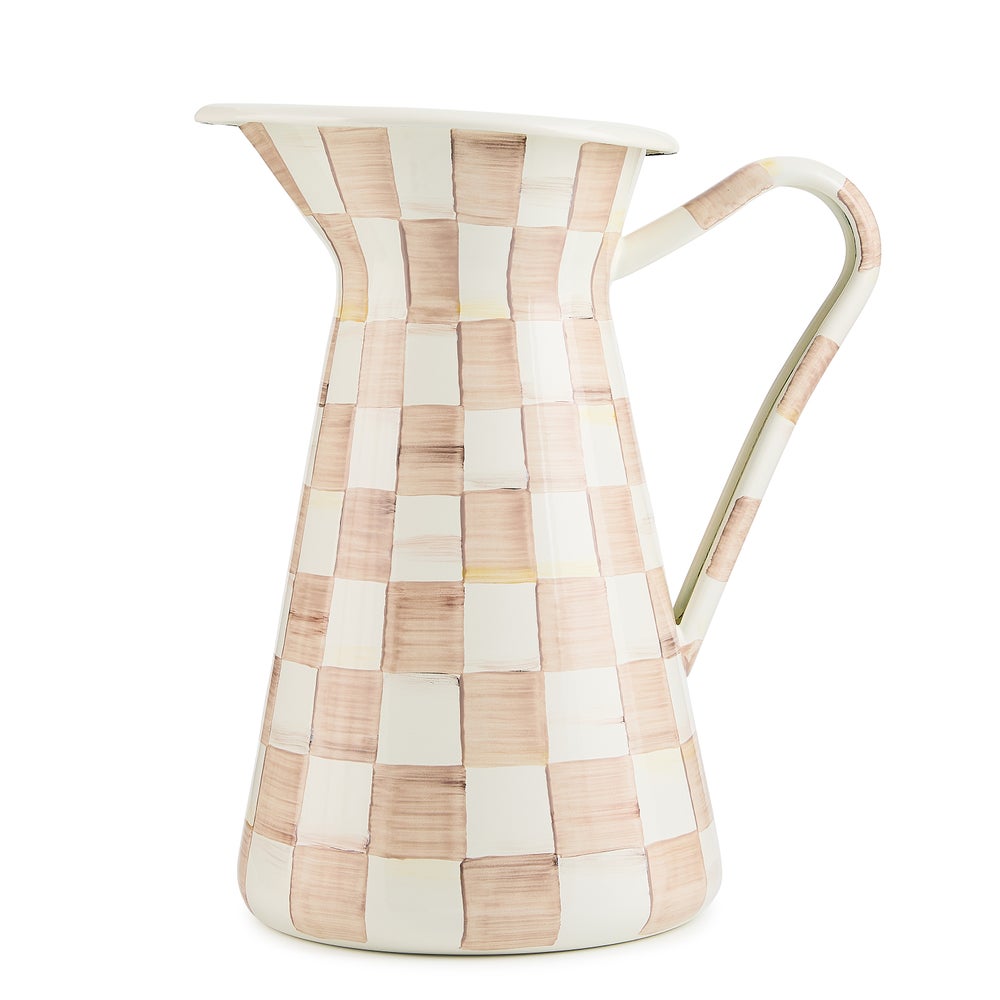 Enamel Practical Pitcher - Mocha Check, Large mackenzie-childs Panama imagen 1