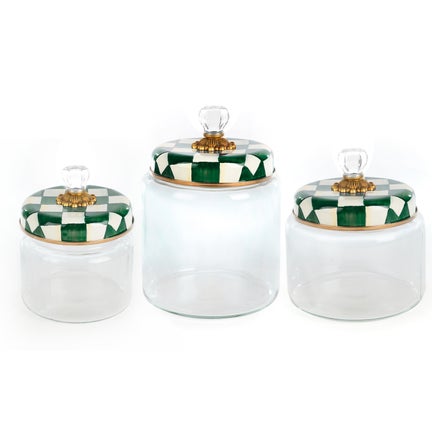 Emerald Check Kitchen Canister Set