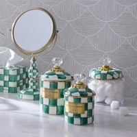 Emerald Check Kitchen Canisters