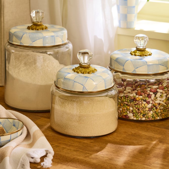 Sky Check Small Kitchen Canister image number 1