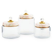 Rosy Check Kitchen Canisters