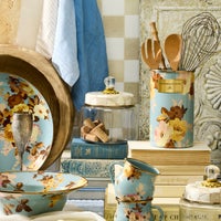 Mocha Check Small Kitchen Canister