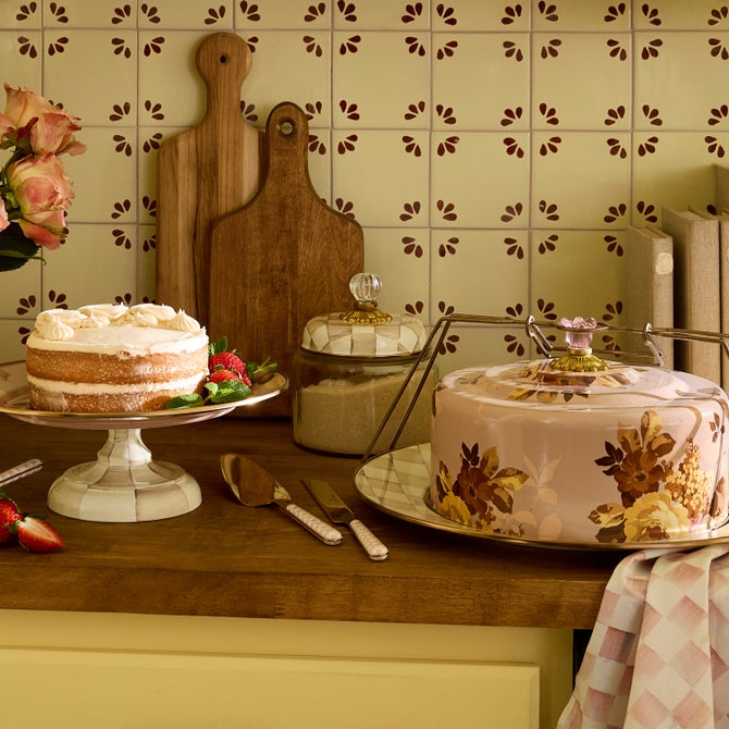 Mocha Check Small Kitchen Canister image number 7