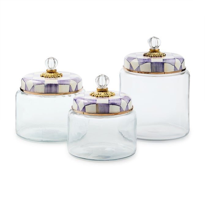 Violet Check Kitchen Canisters image number 6