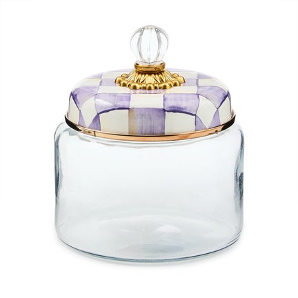 Violet Check Small Kitchen Canister