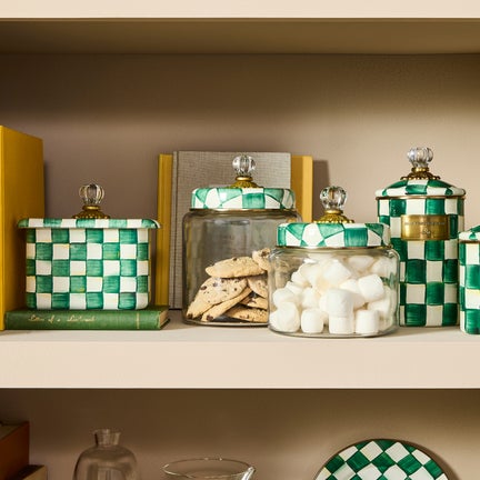 Emerald Check Medium Kitchen Canister