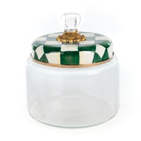 Emerald Check Kitchen Canisters