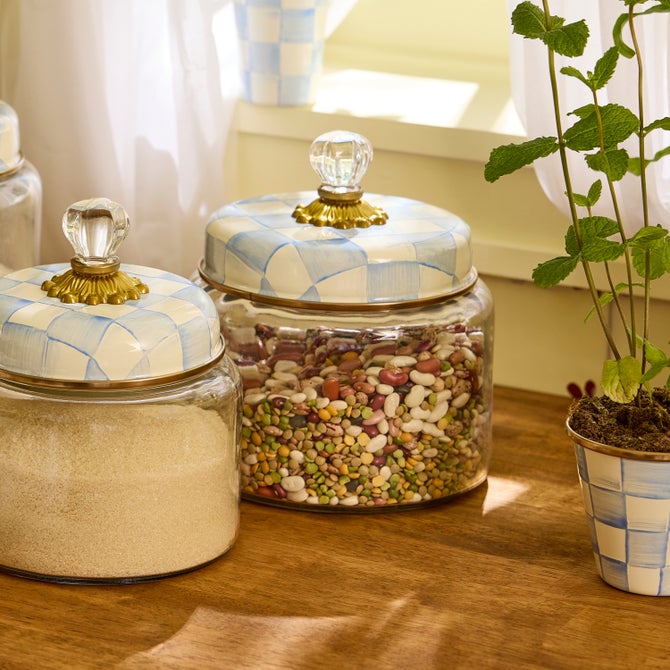Sky Check Medium Kitchen Canister image number 1