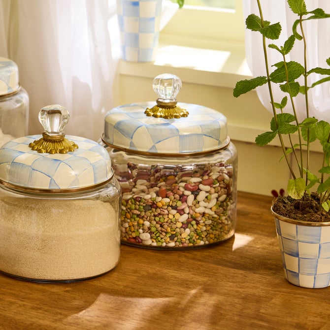 Sky Check Medium Kitchen Canister image number 3
