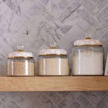 Rosy Check Medium Kitchen Canister