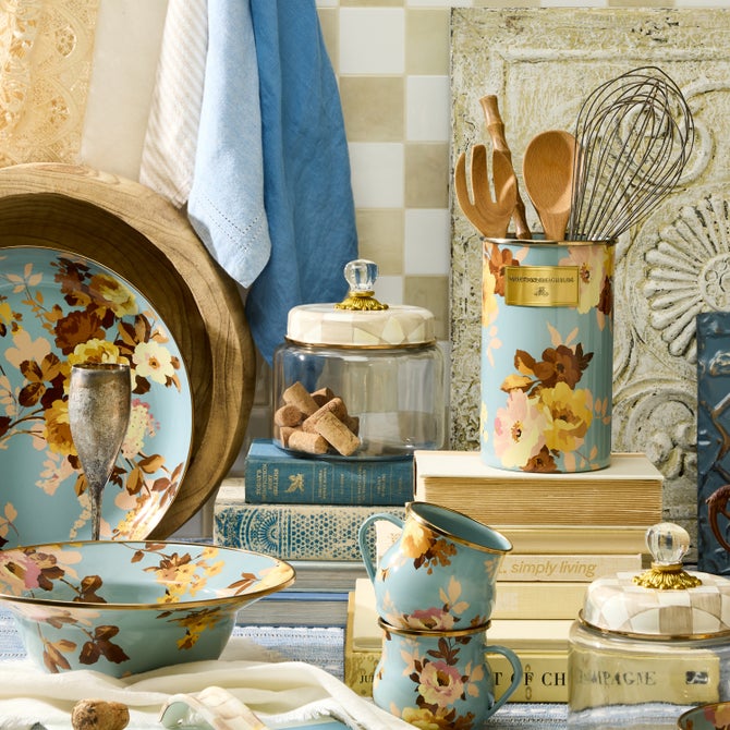 Mocha Check Medium Kitchen Canister image number 4