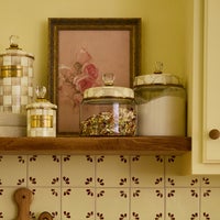 Mocha Check Medium Kitchen Canister