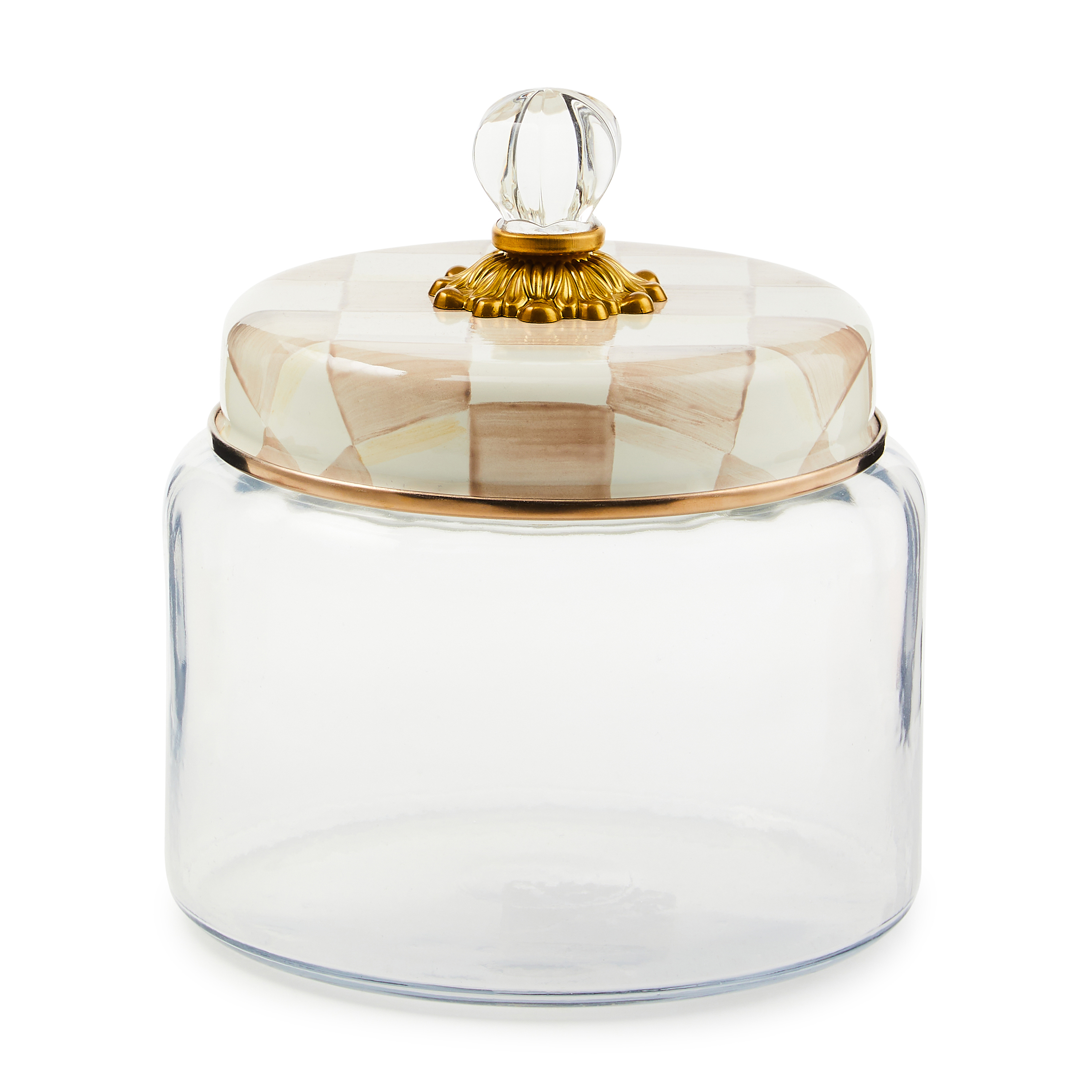 Mocha Check Medium Kitchen Canister