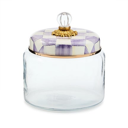 Violet Check Medium Kitchen Canister