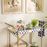 Emerald Check Kitchen Canisters