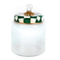 Emerald Check Kitchen Canisters