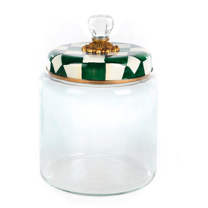 Emerald Check Large Kitchen Canister image number 0