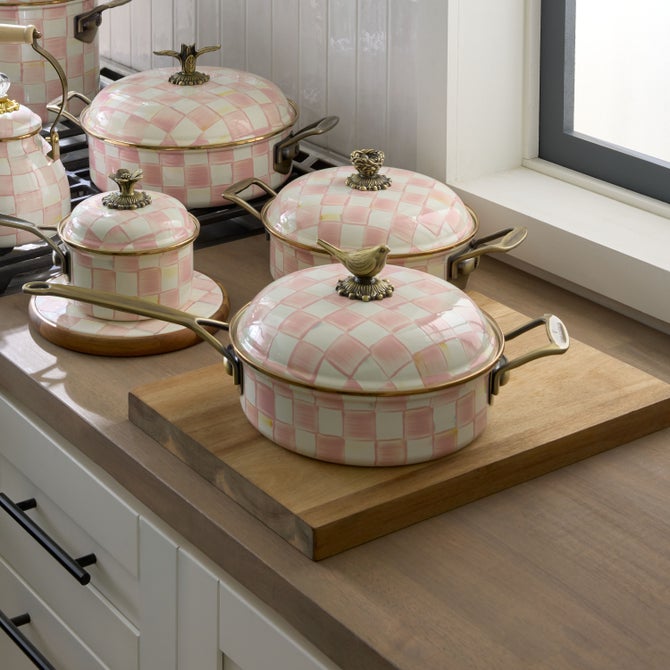 Rosy Check 3 Qt. Saute Pan image number 1