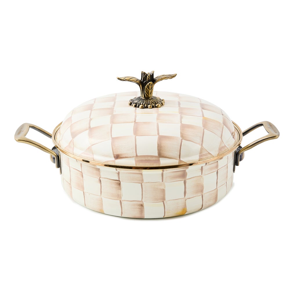 Mocha Check 5 Qt. Casserole mackenzie-childs Panama imagen 1