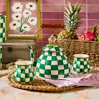 Emerald Check 2 Quart Tea Kettle