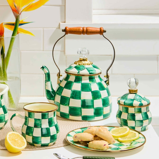 Emerald Check 2 Quart Tea Kettle image number 4