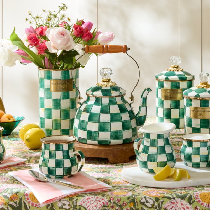 Emerald Check 2 Quart Tea Kettle image number 5
