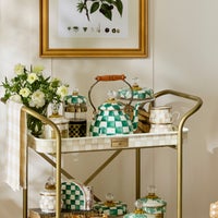 Emerald Check 2 Quart Tea Kettle