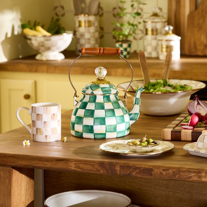 Emerald Check 2 Quart Tea Kettle image number 7