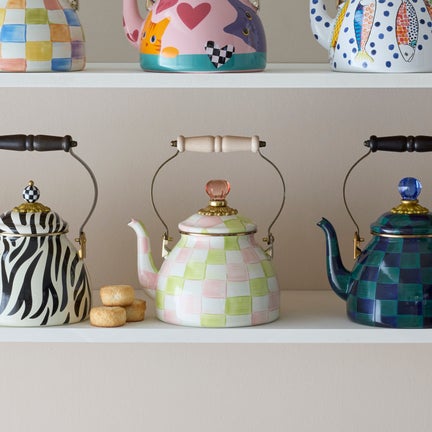 Palm Beach Check 2 Quart Tea Kettle