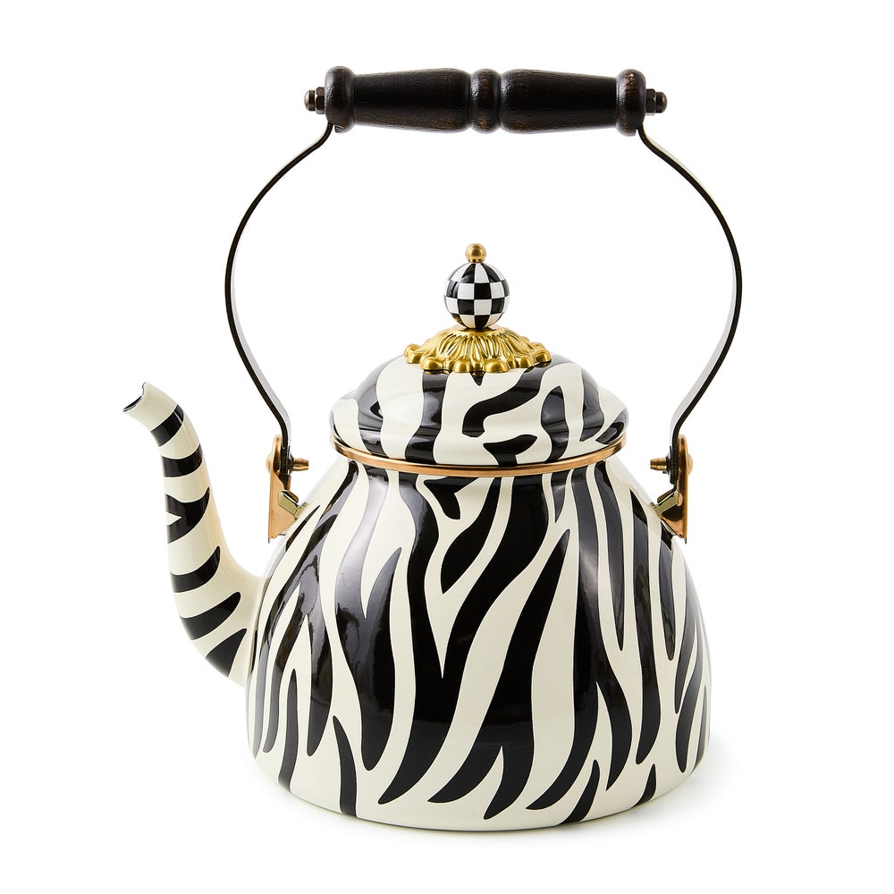 Zebra 2 Quart Tea Kettle mackenzie-childs Panama imagen 1