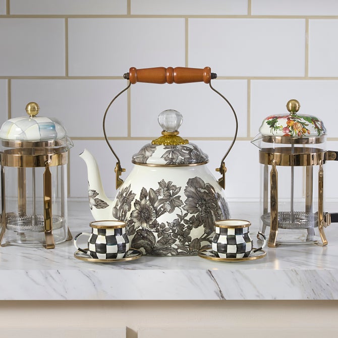 Sterling English Garden 2 Quart Tea Kettle image number 1