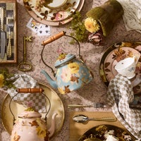 Wild Rose Slate 2 Quart Tea Kettle