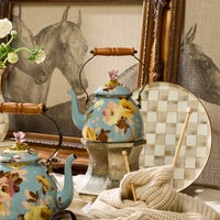 Wild Rose Slate 2 Quart Tea Kettle