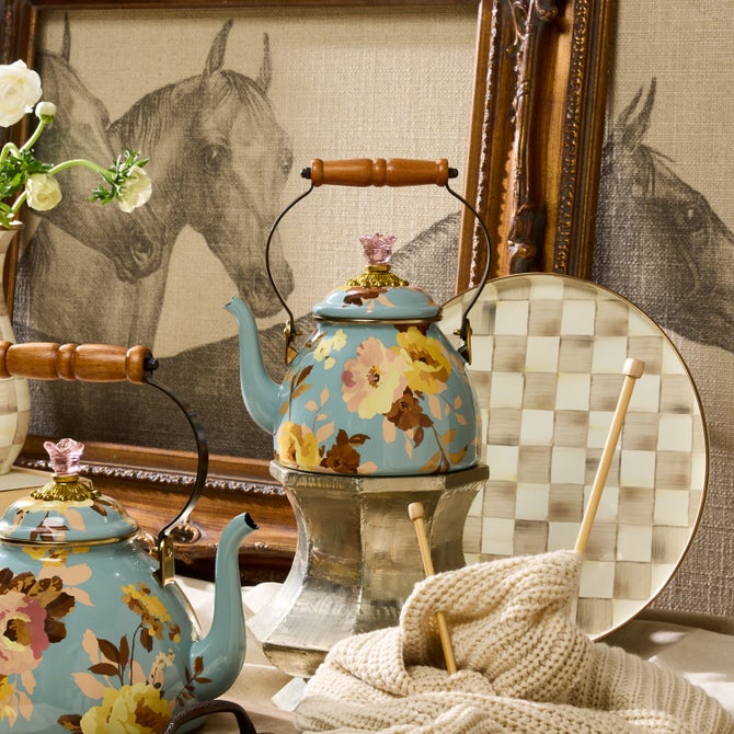 Wild Rose Slate 2 Quart Tea Kettle image number 4