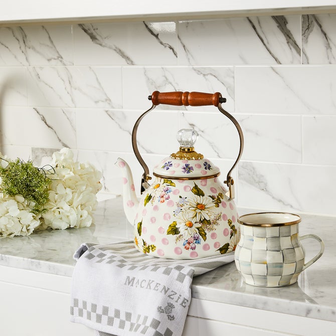 Wildflowers Pink 2 Quart Tea Kettle image number 6