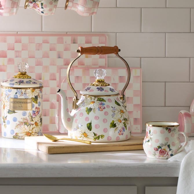 Wildflowers Pink 2 Quart Tea Kettle image number 11