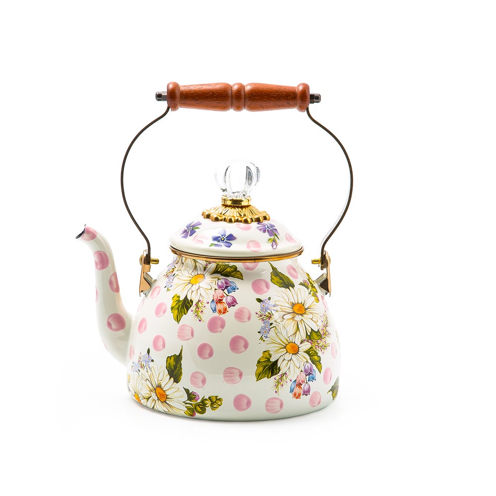 Floral Tea Kettle - Wildflowers Pink, 2 Quart mackenzie-childs Panama imagen 1